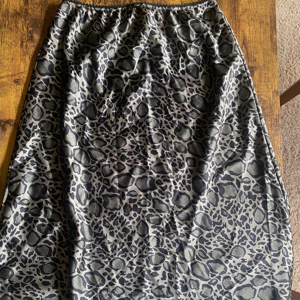 Satin Cheetah Skirt